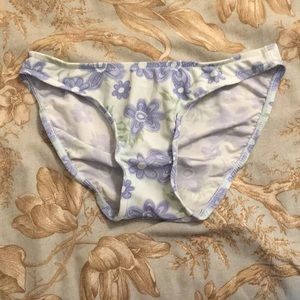 Blue floral bikini bottoms